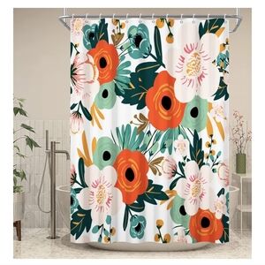 New. Never Used. Floral Colorful Shower Curtain.
